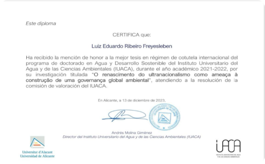 Certificado Luiz Eduardo Ribeiro